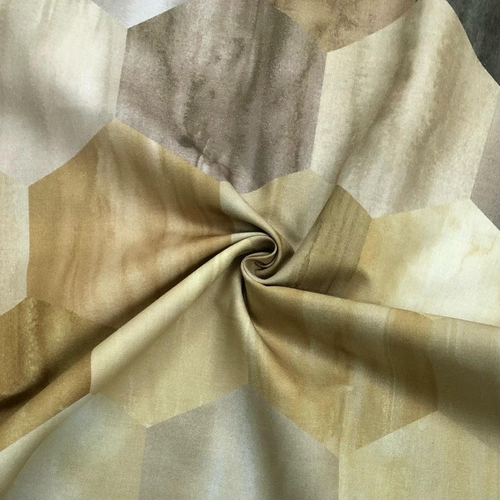 Multicoloured Hexagon Cotton Fabric - Pound Fabrics