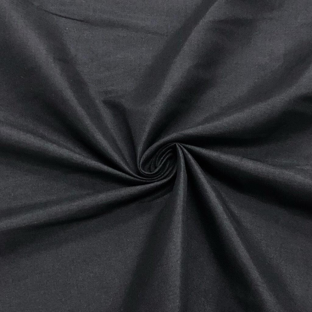 Plain Black Water Resistant Polyester Fabric - 3 metres wide - Pound Fabrics
