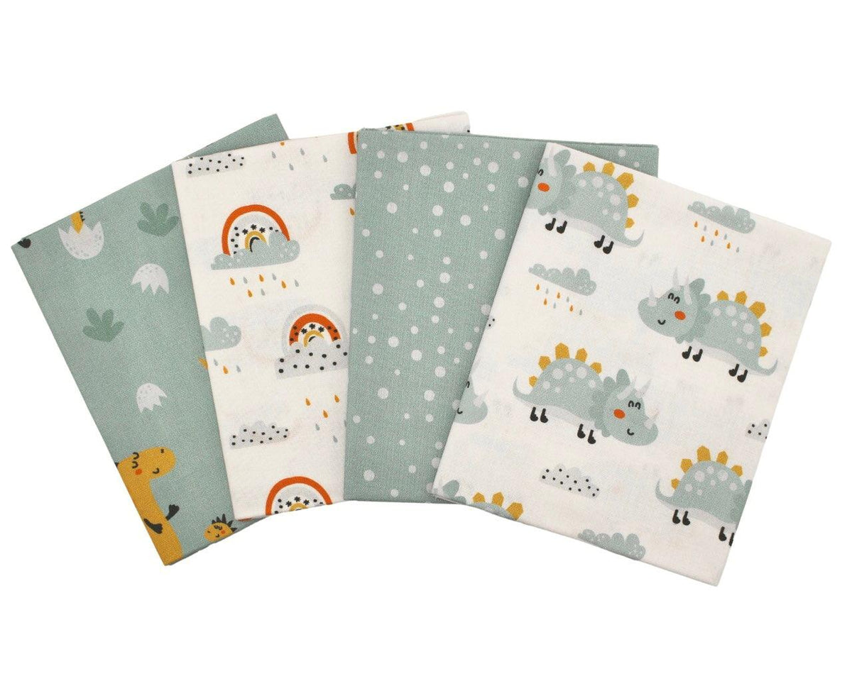 Duckegg Dinosaurs 4 Piece Cotton Fat Quarter Bundle - Pound Fabrics