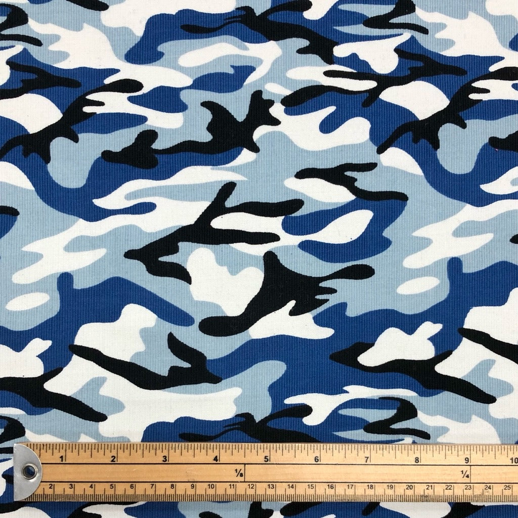 Camouflage Needlecord Fabric