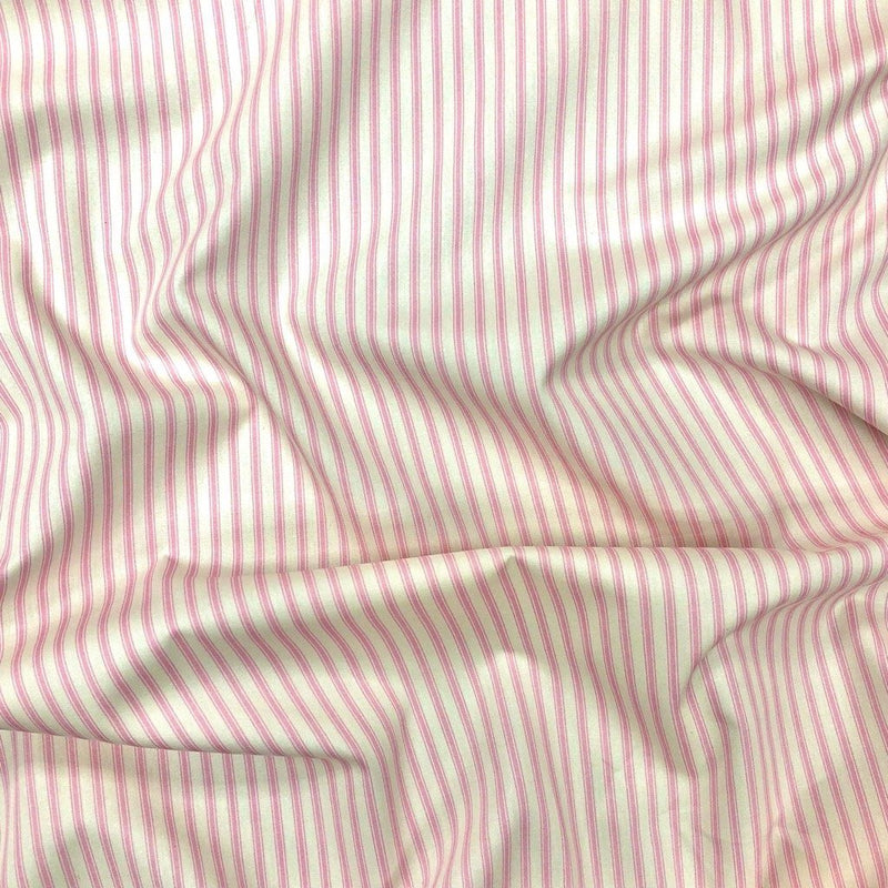 Ticking Stripes Rose & Hubble Cotton Poplin Fabric – Pound Fabrics