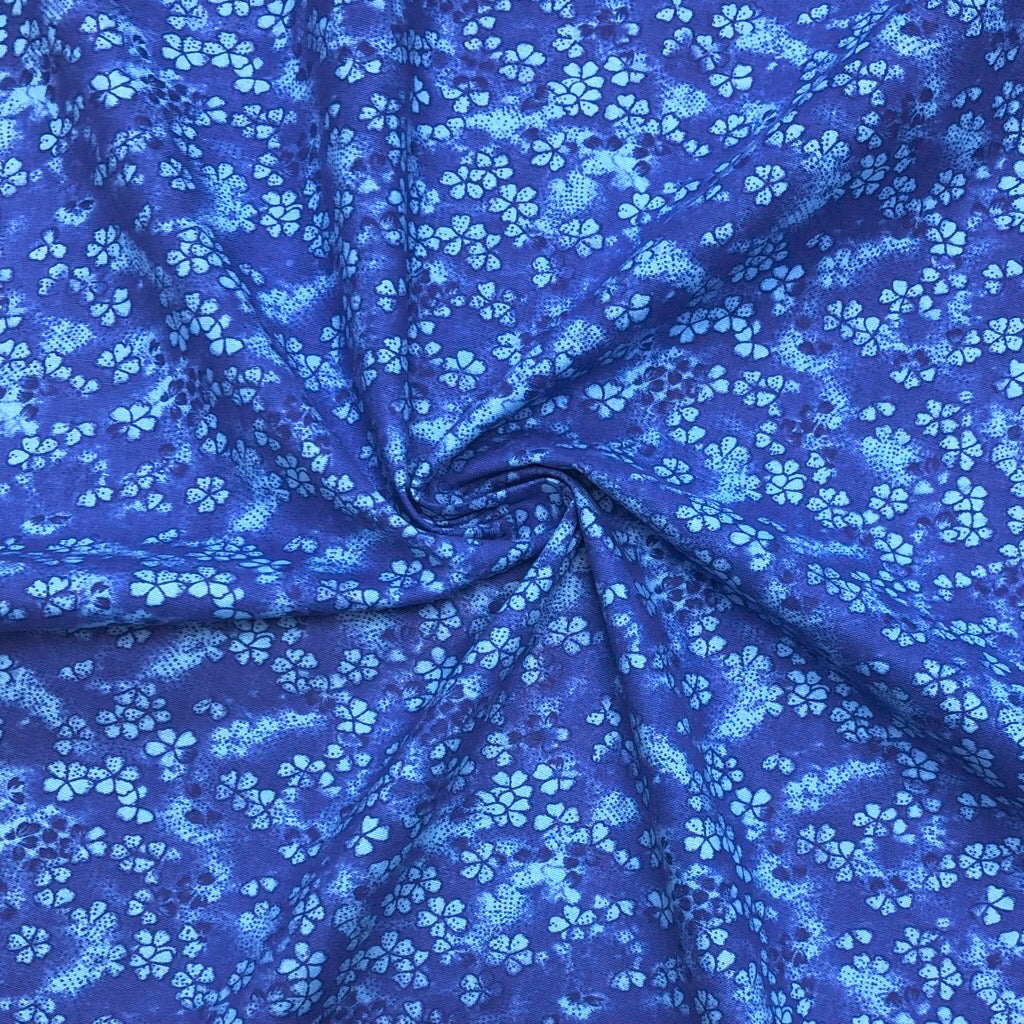 Mini Oriental Flowers Craft Cotton Blender Fabric - John Louden – Pound ...