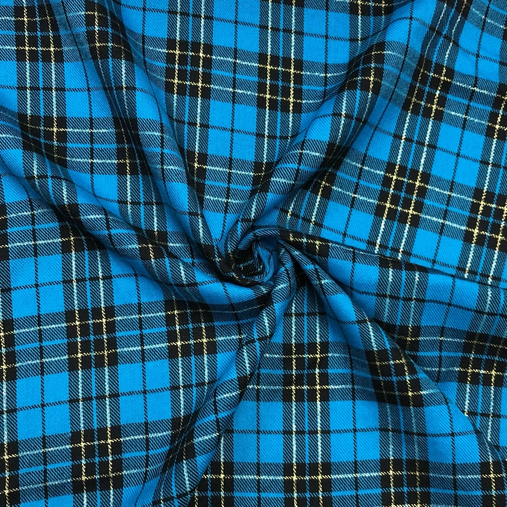 Lurex Checkered PolyViscose Fabric