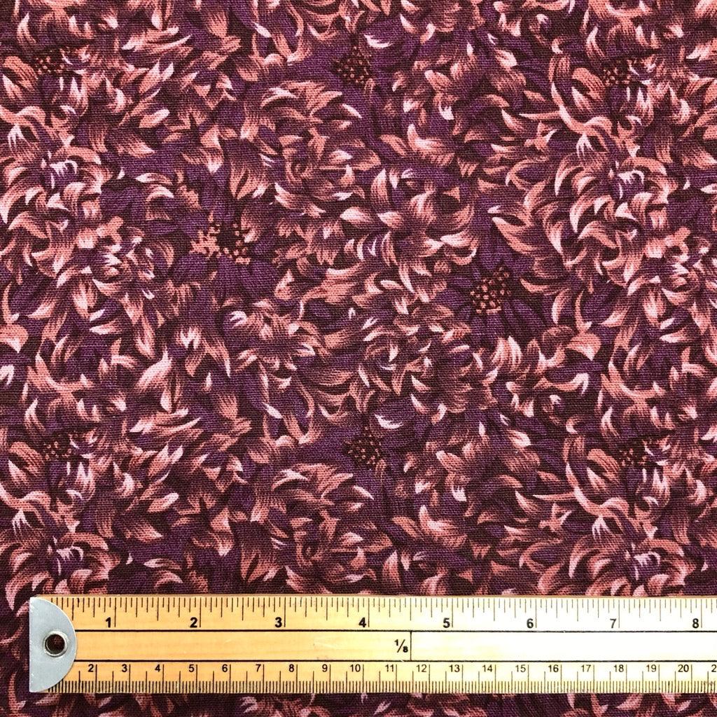 All Over Flowers and Leaves Cotton Canvas Fabric - Pound Fabrics