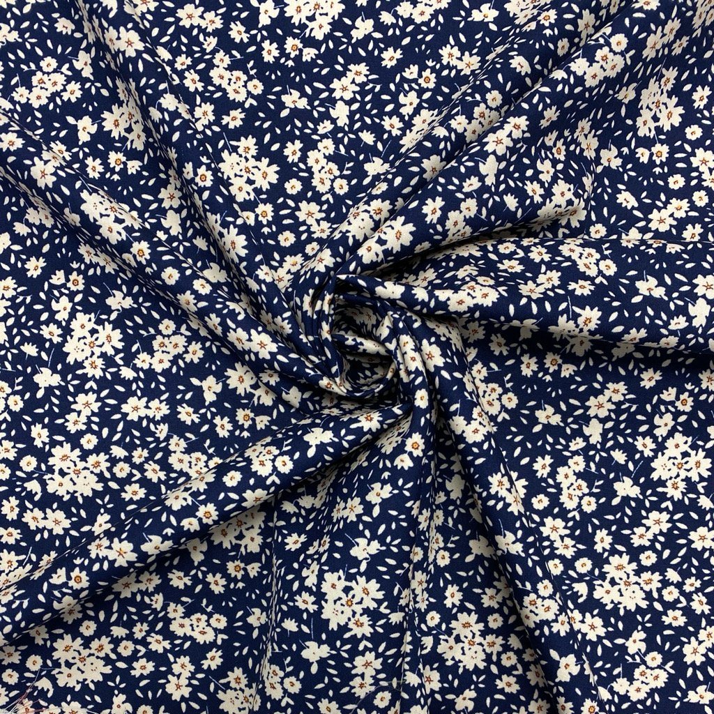 Ditsy Floral Rose &amp; Hubble Cotton Poplin Fabric (6553896091671)