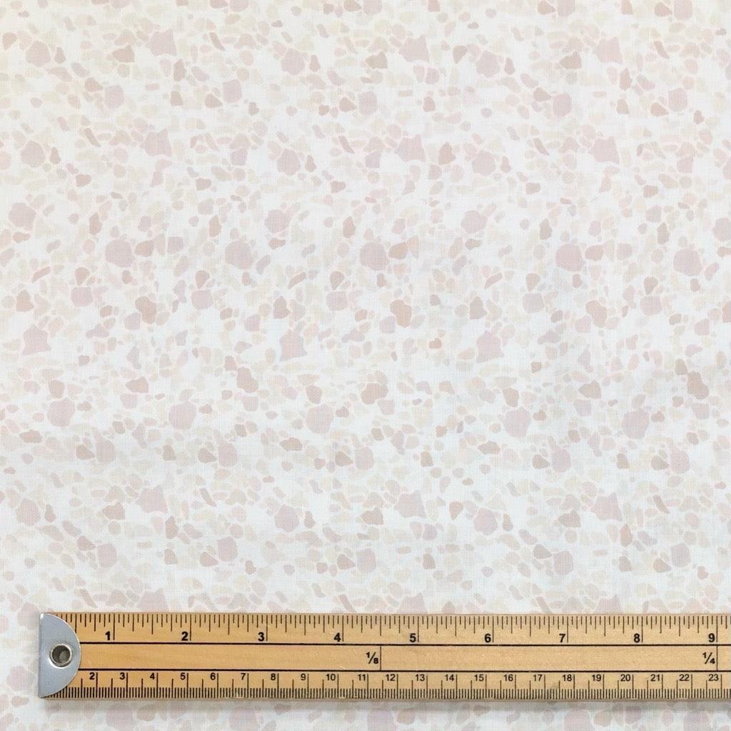 Multicoloured Spots on White Cotton Fabric - Pound Fabrics