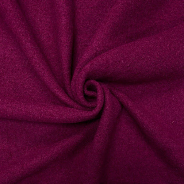 Remnant 1.6m - Black 100% Boiled Wool Fabric main image 1