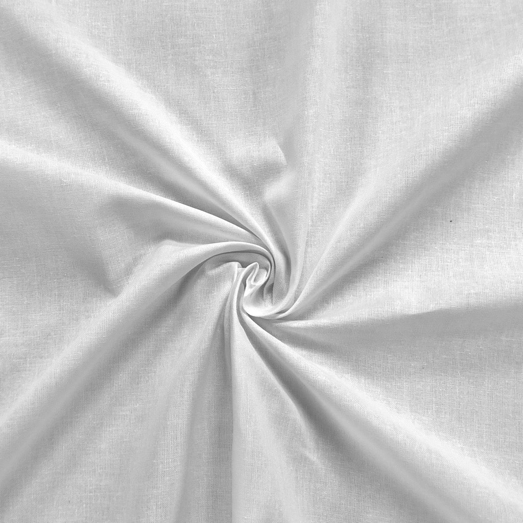 White Mercerised 100% Cotton Fabric – Pound Fabrics