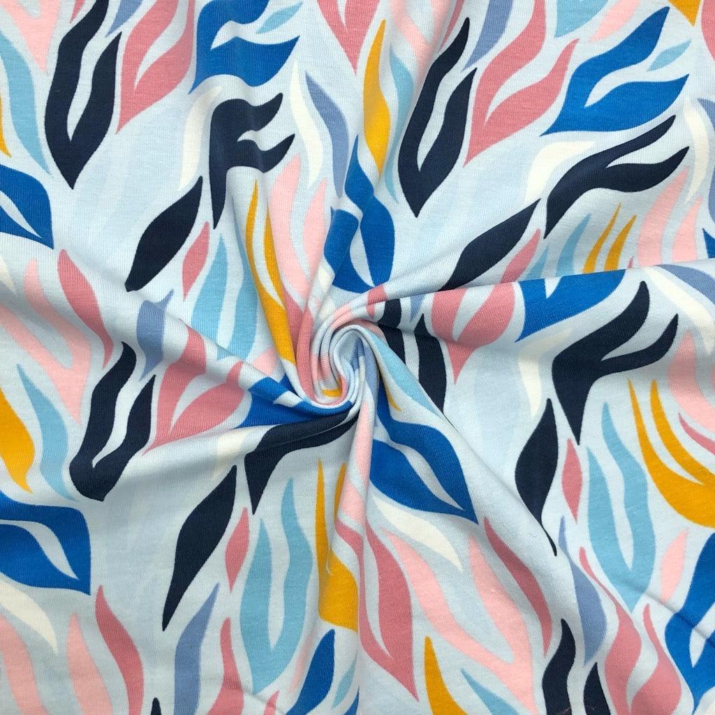 Arty Zebra Cotton Jersey Fabric - Pound Fabrics