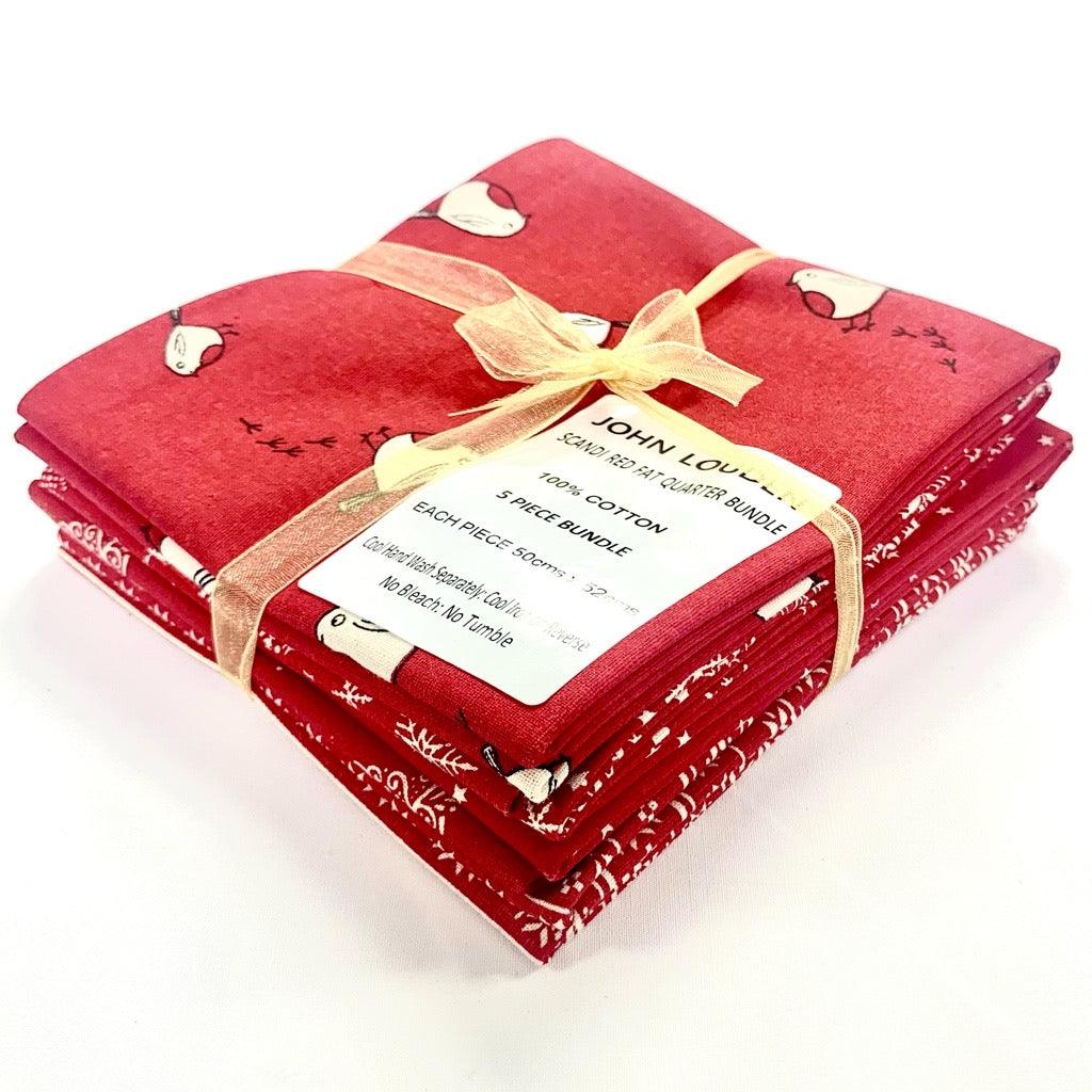 Scandi Red Fat Quarter Christmas Bundle - No.13 - Pound Fabrics