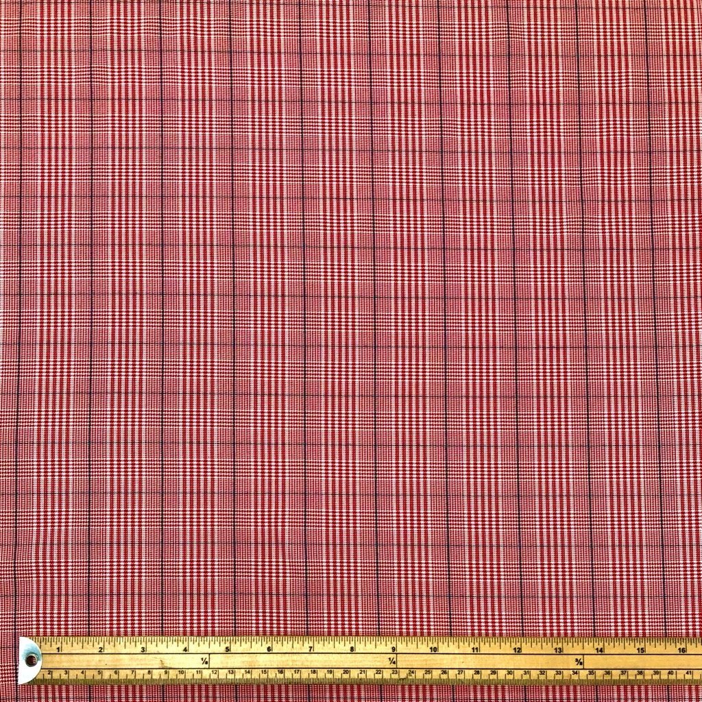 Red Tartan Check Polyester Fabric (6564308680727)