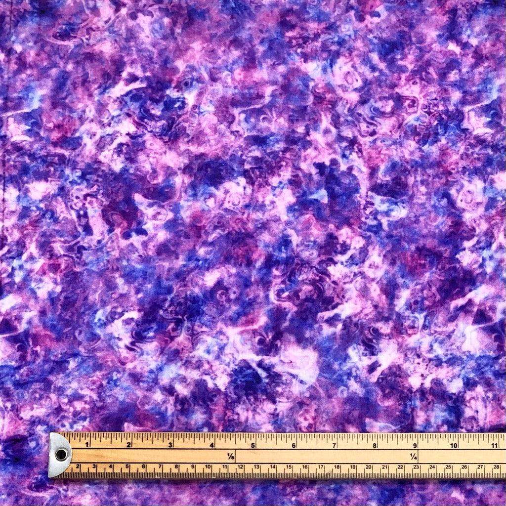 Purple and Blue Stardust Cotton Fabric - Pound Fabrics