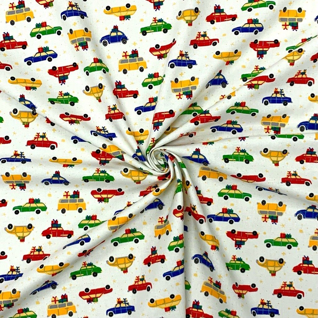 Cars and Gifts Cotton Fabric (6585057312791)