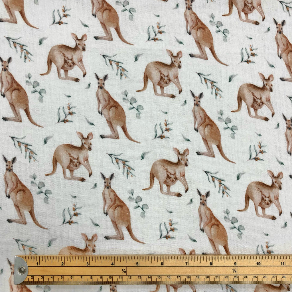 Kangaroos Double Gauze Fabric