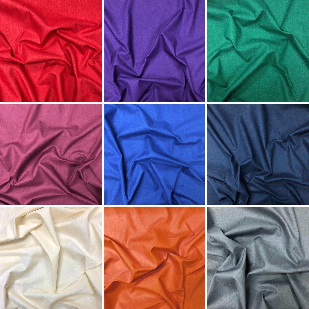 Plain 100% Cotton Fabric - Pound Fabrics