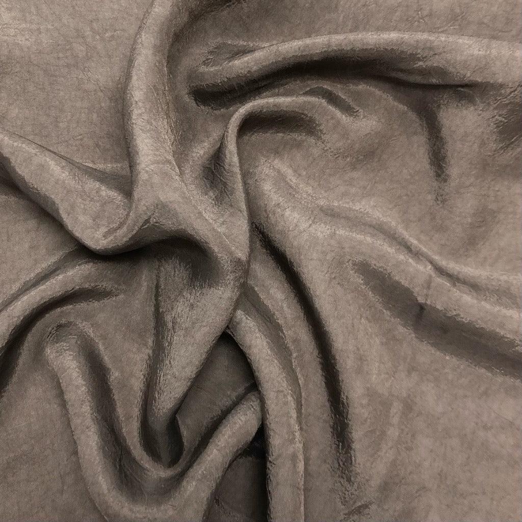 Plain Creased Light Brown Polyester Fabric - Pound Fabrics