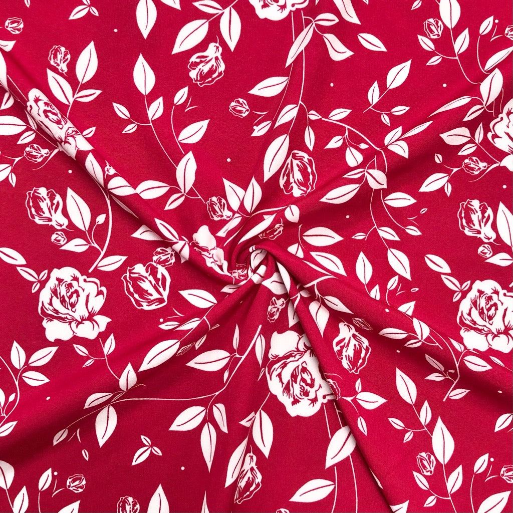 Rose Garden Crepe Fabric