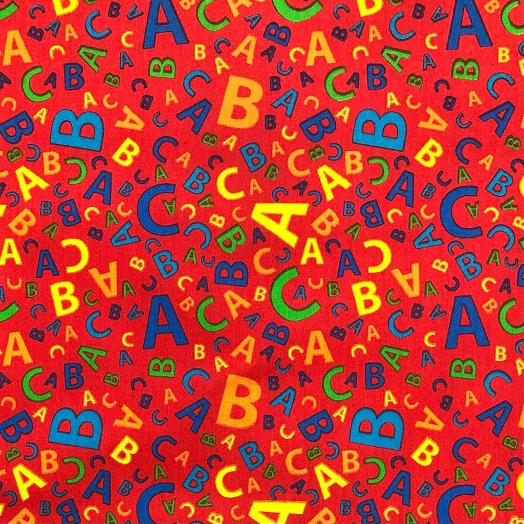 ABC Polycotton Fabric - Pound Fabrics