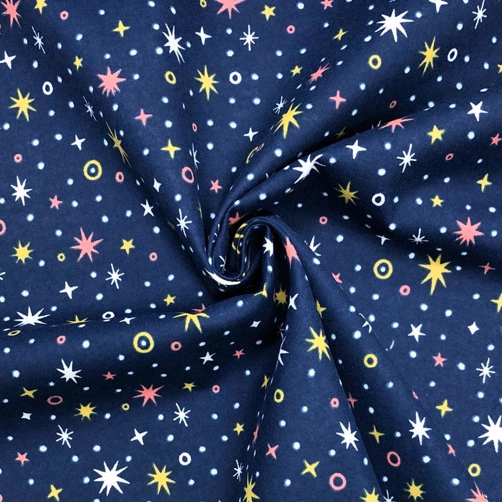 Star Sparkle Brushed Cotton Fabric - Seconds - Pound Fabrics