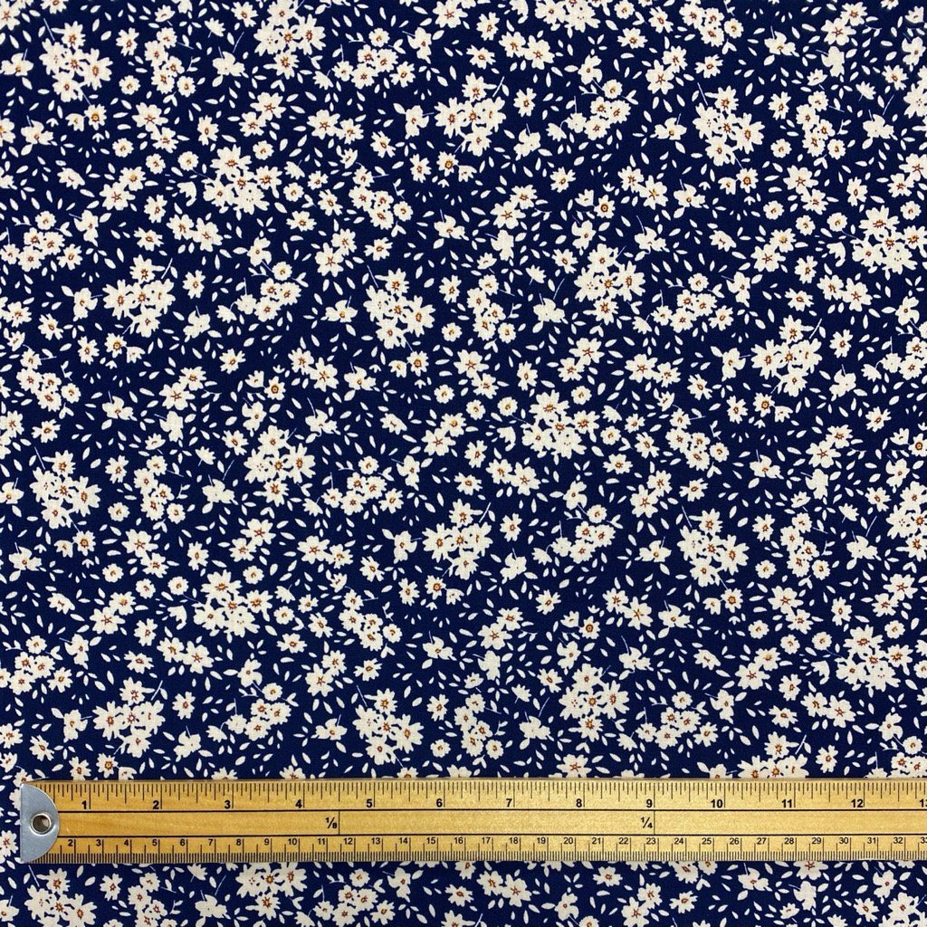 Ditsy Floral Rose &amp; Hubble Cotton Poplin Fabric (6553896091671)