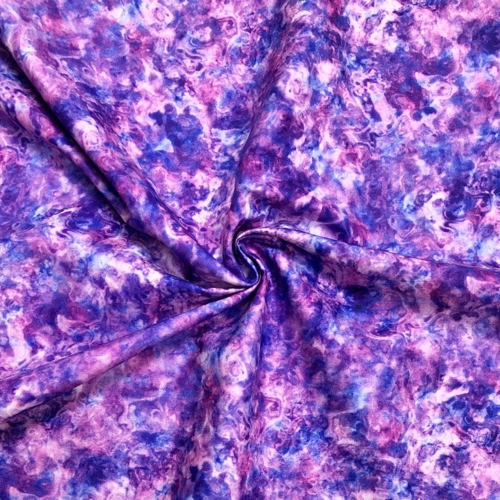 Purple and Blue Stardust Cotton Fabric - Pound Fabrics
