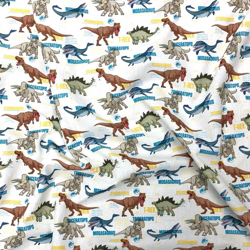 Dinosaur Land Cotton Fabric (6582403563543)