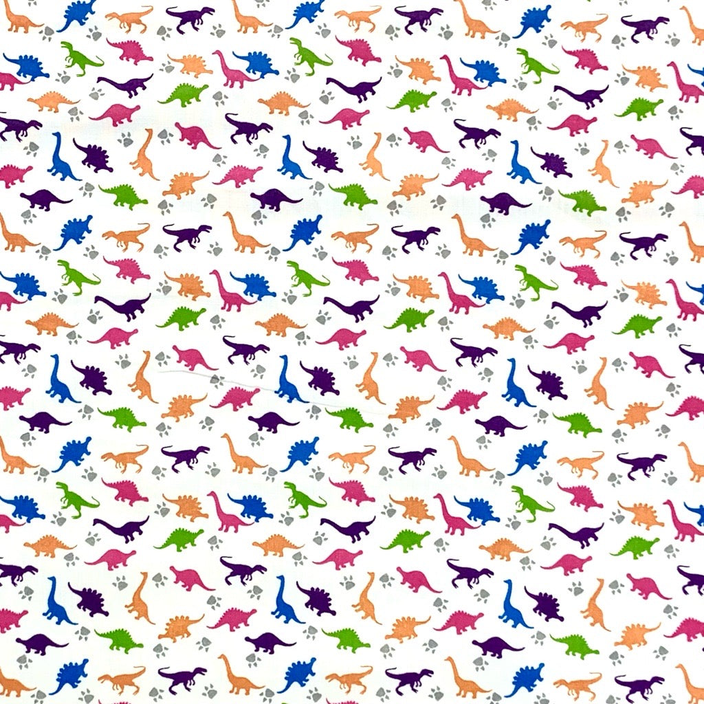 Mini Dinosaurs Polycotton Fabric - Pound Fabrics