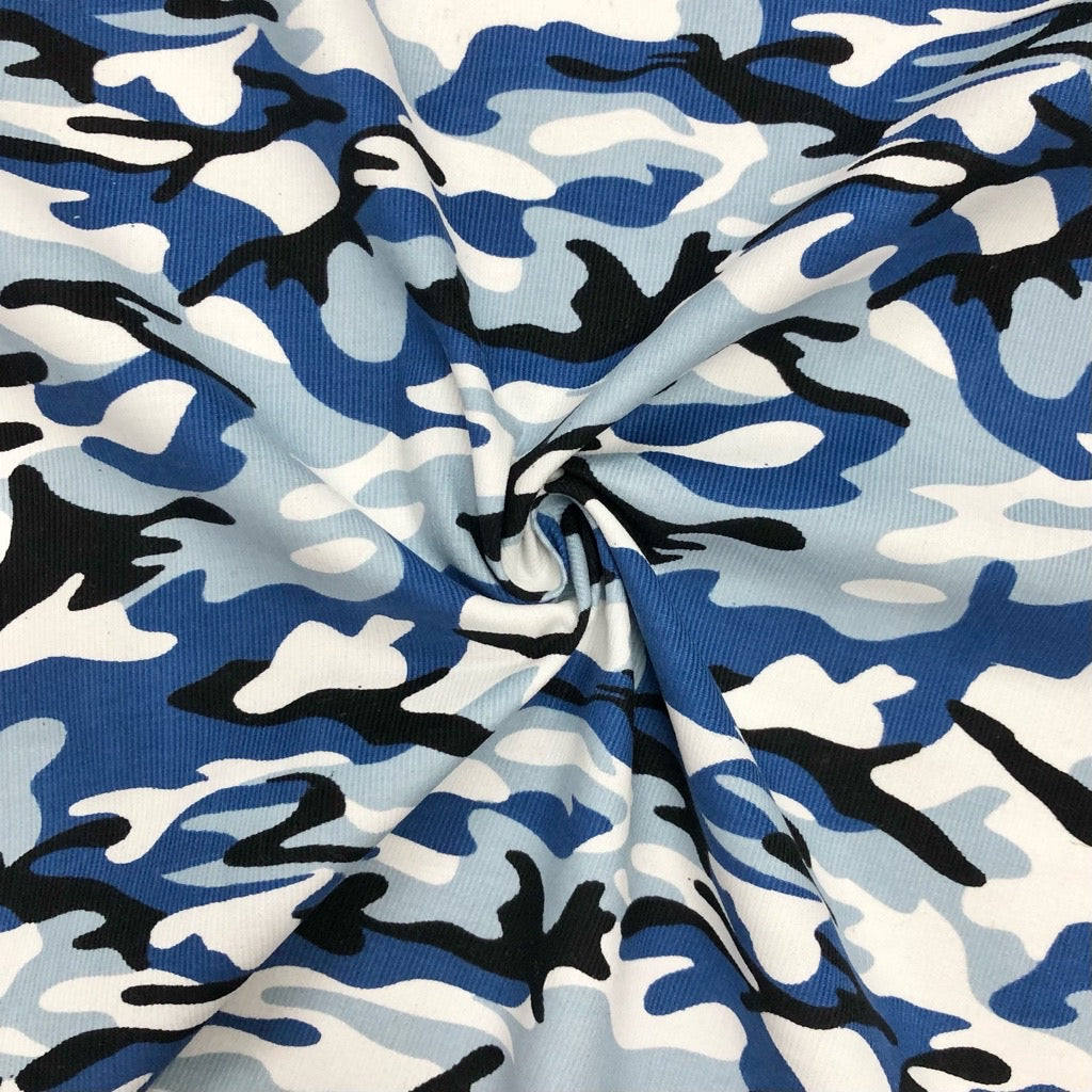 Camouflage Needlecord Fabric