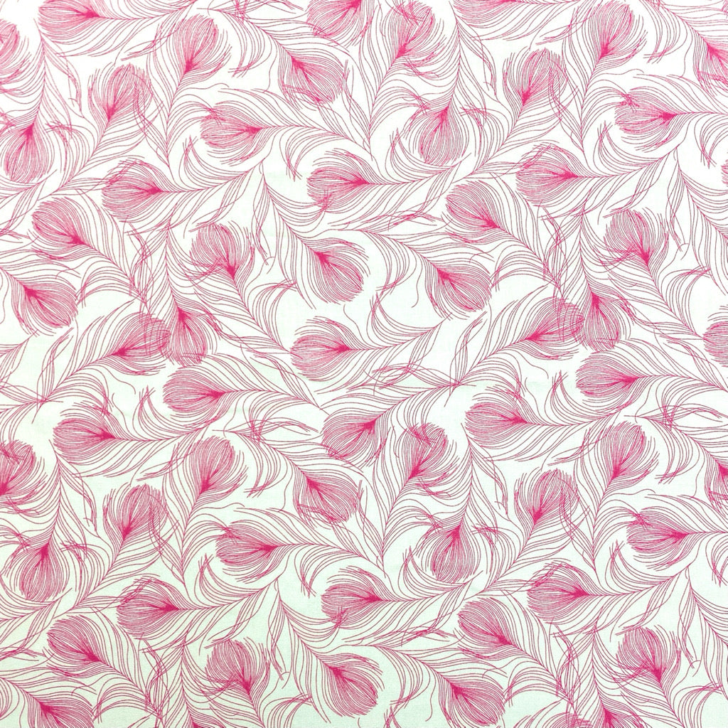 Delicate Fern Rose &amp; Hubble Cotton Poplin Fabric - Pound Fabrics