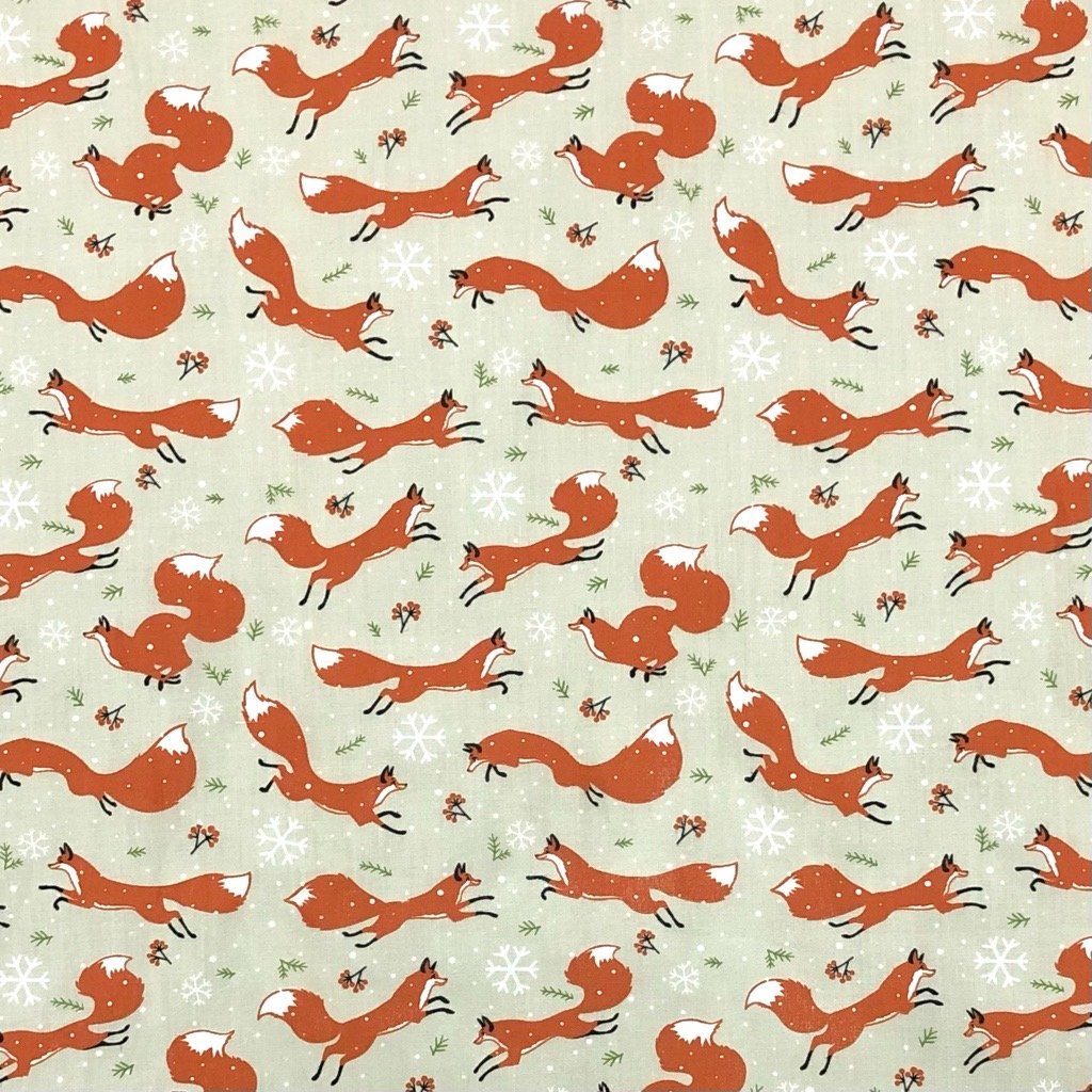 Running Foxes Polycotton Fabric (6564177969175)