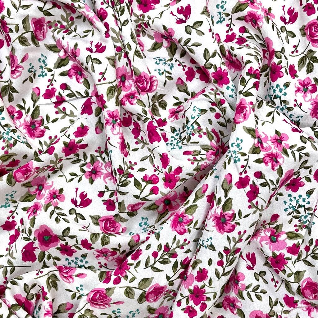 Flower Heaven Viscose Challis Fabric - Pound Fabrics