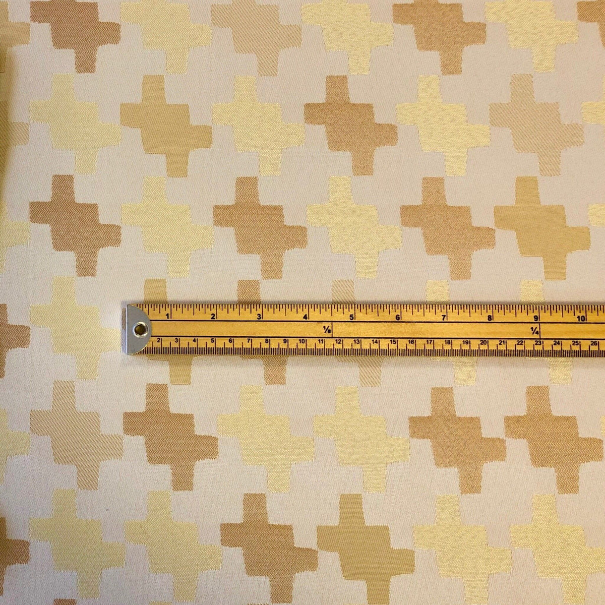 Cream Jigsaw Piece Curtain Fabric (2127956705337)