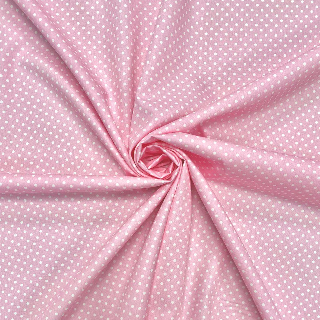 Polka Dot Rose &amp; Hubble Cotton Poplin Fabric (6553743687703)