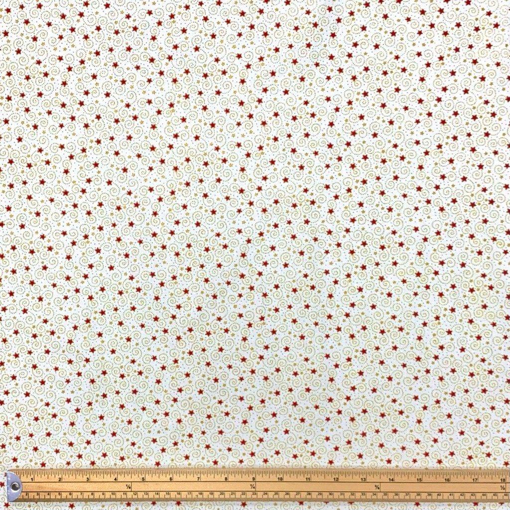 Mini Swirls and Stars Cotton Fabric - Pound Fabrics