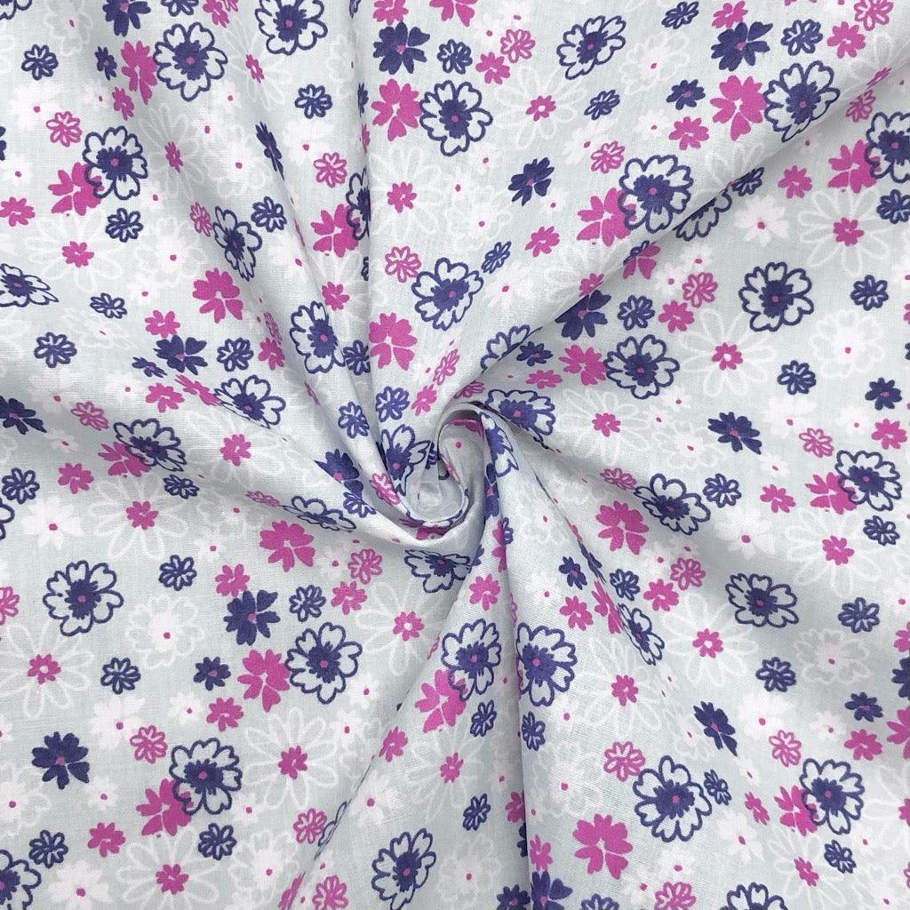 Multicoloured Mini Floral Polycotton Fabric - Pound Fabrics