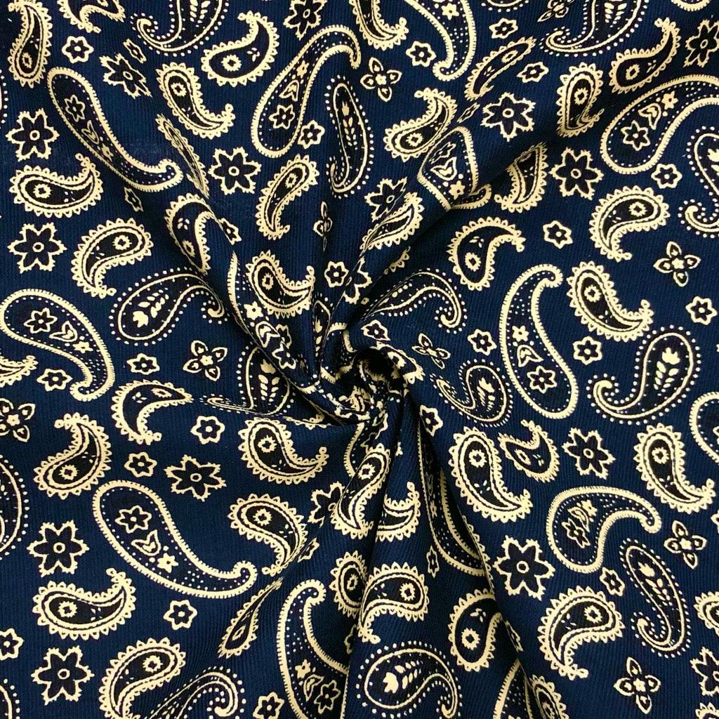 Ditsy Paisley Needlecord Fabric - Pound Fabrics