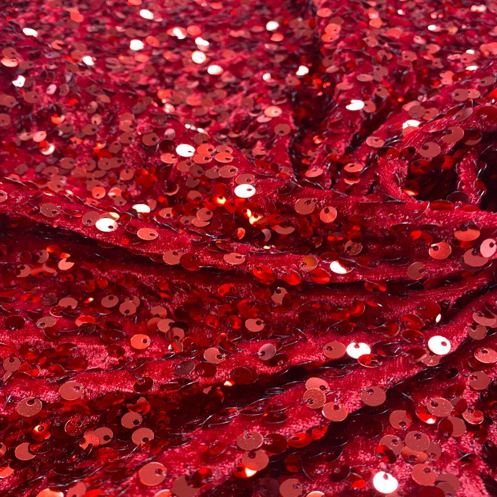 Heavy Sequin Velvet Fabric - Pound Fabrics