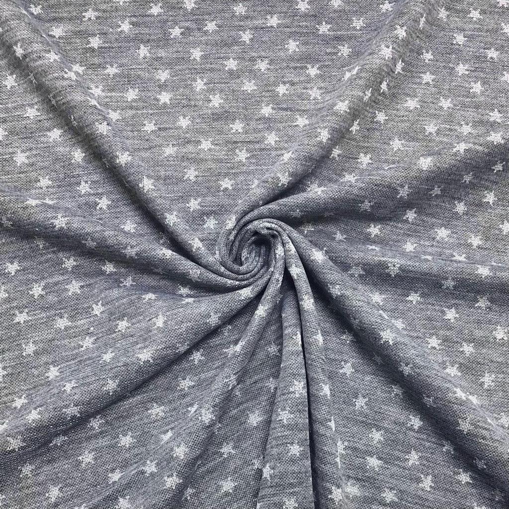 Grey Star Lurex Jersey Fabric - Pound Fabrics