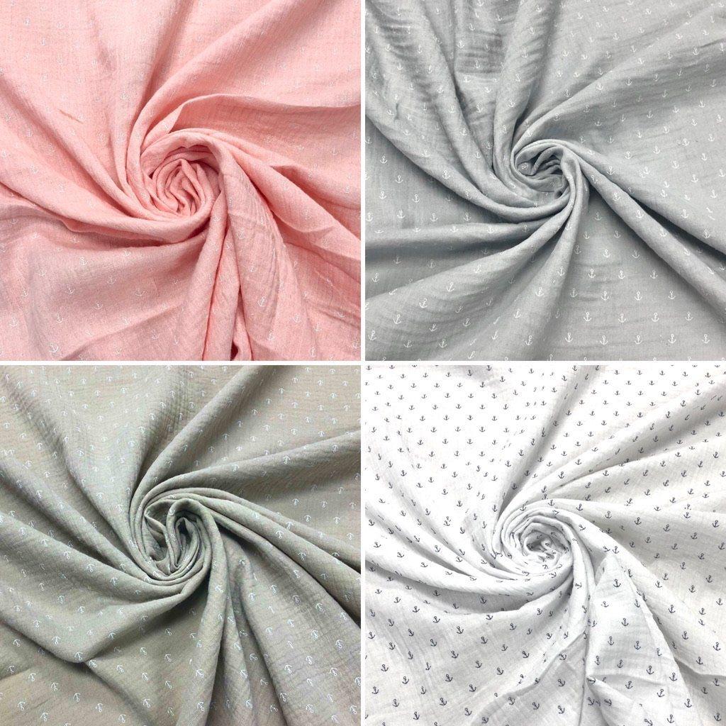 Mini Anchors Double Gauze Fabric - Pound Fabrics