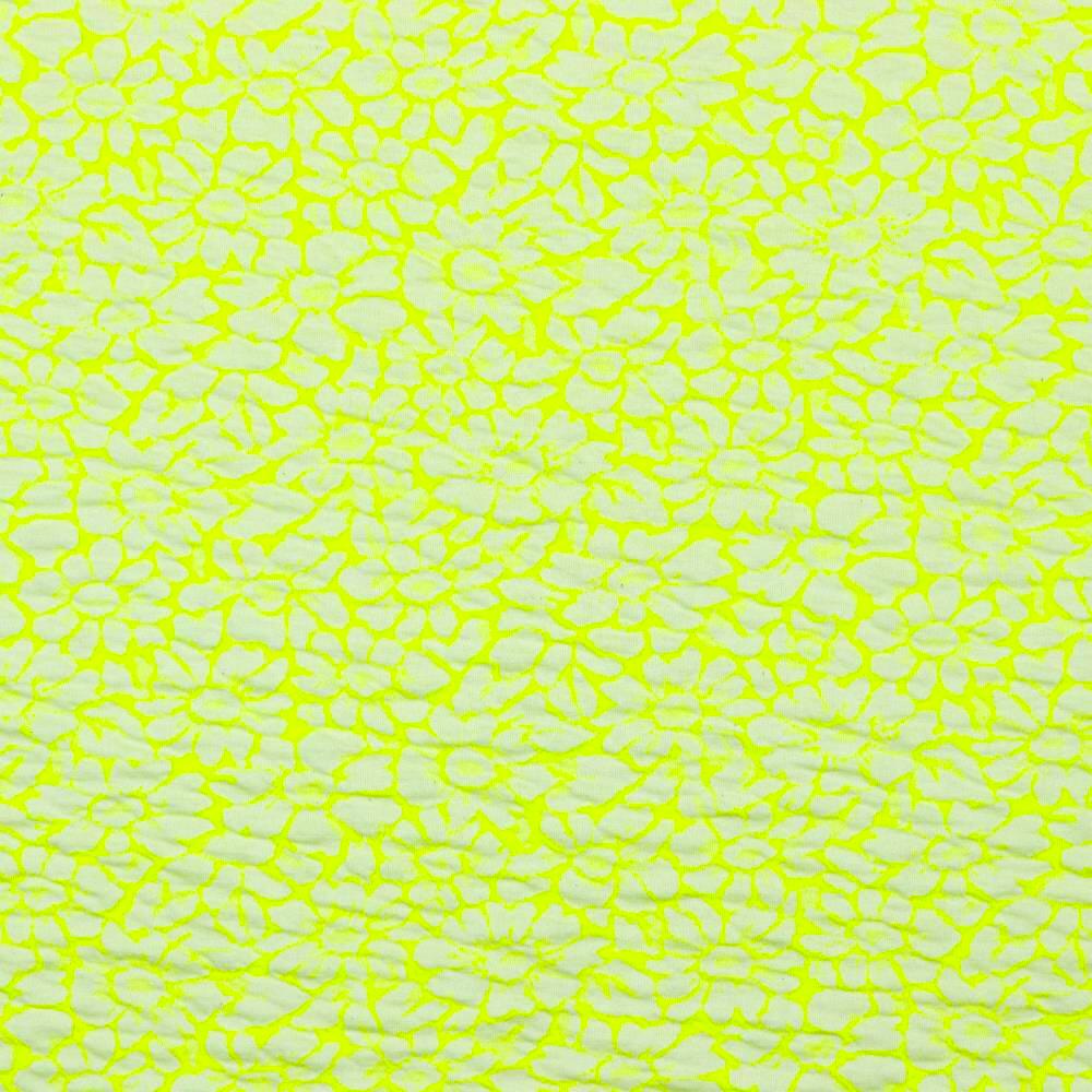 Neon Flower Knit Fabric - Pound Fabrics