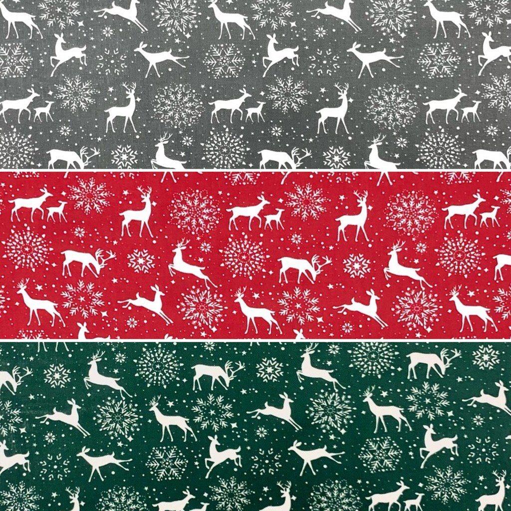 Reindeer Polycotton Fabric - Pound Fabrics