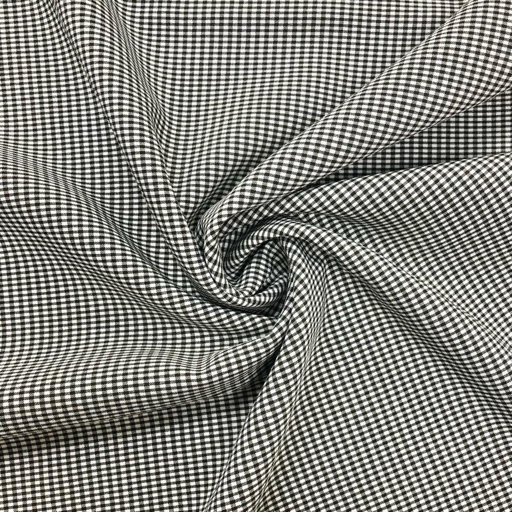 Black and White Checkered Lightweight Suiting - 3 metres for £3 - Pound Fabrics