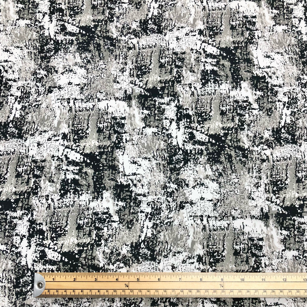 Distressed Print Crepe Fabric