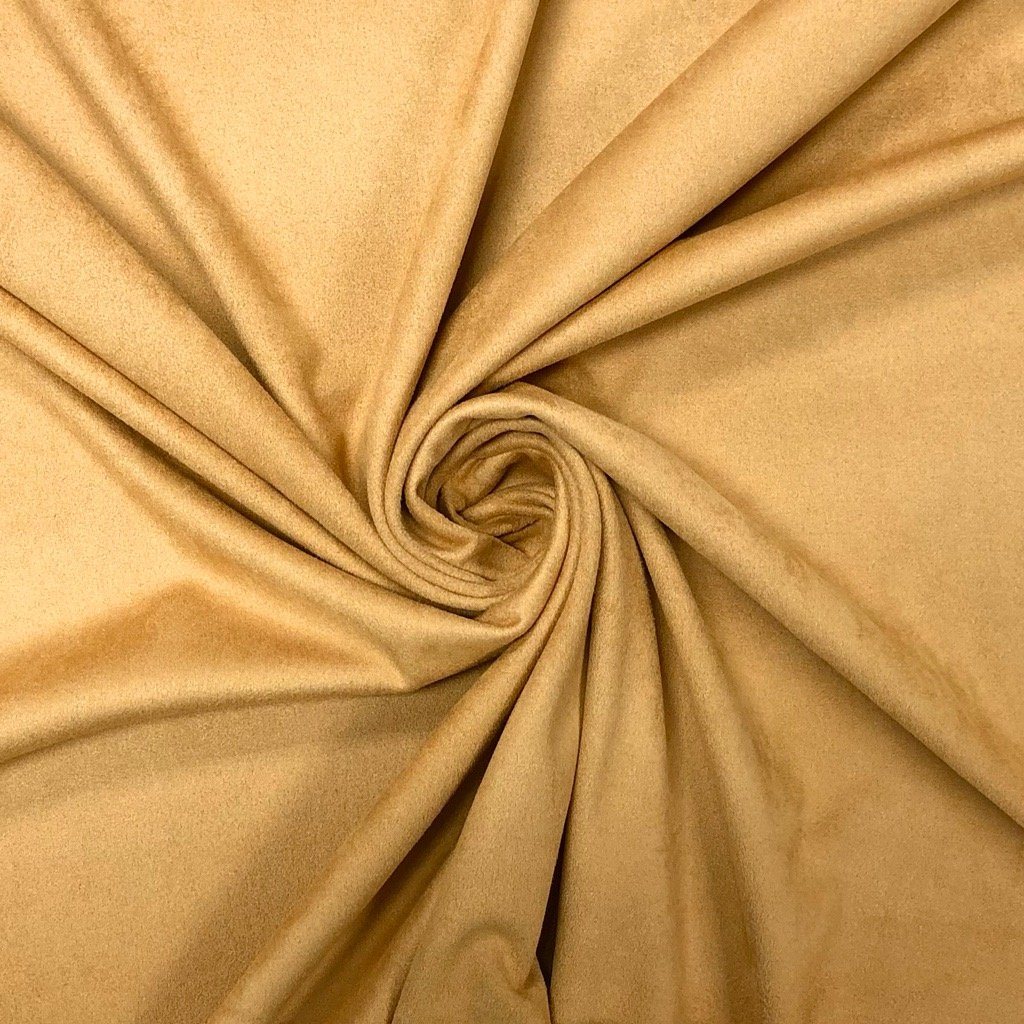 Plain Beige Suede Fabric