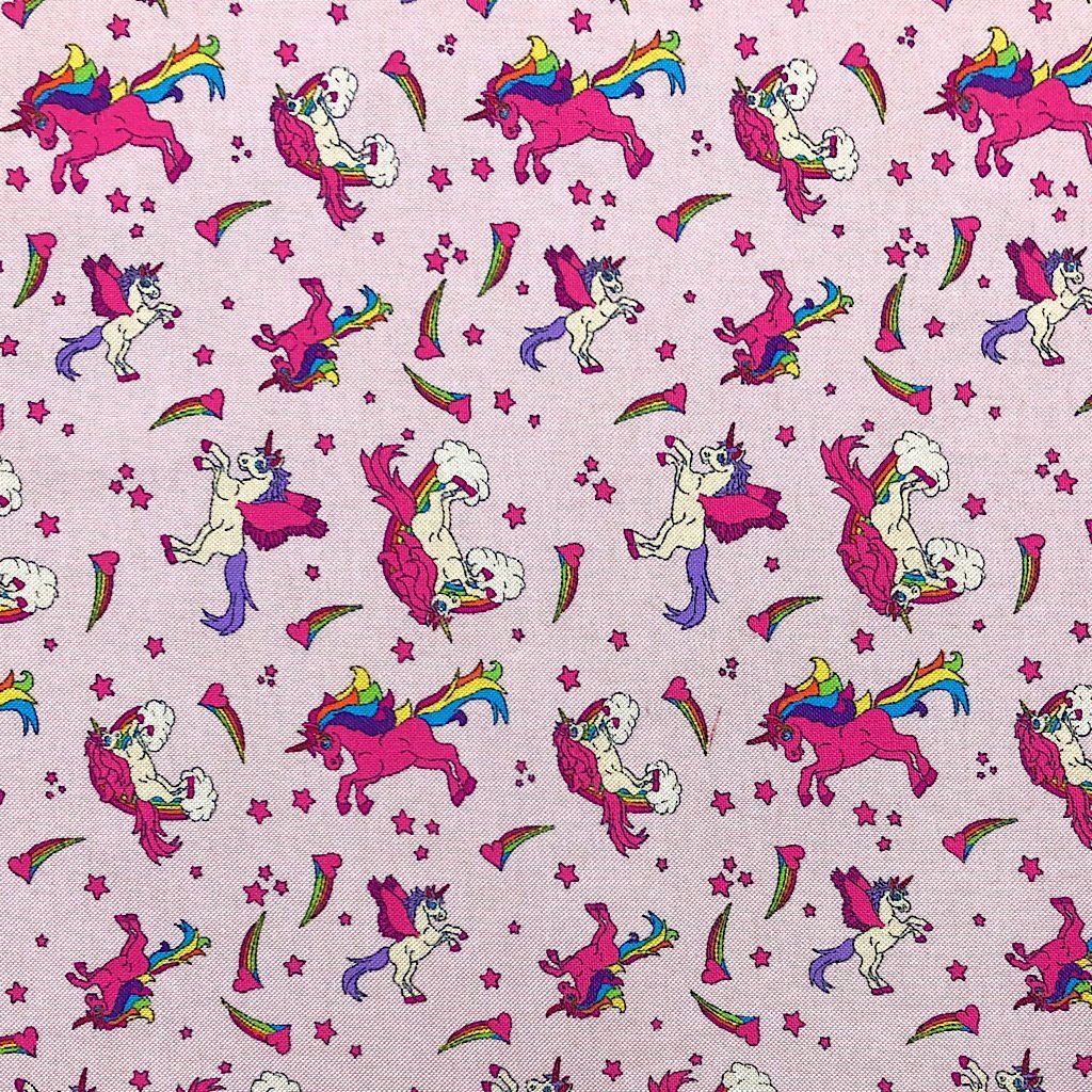 Unicorn Cotton Canvas Fabric (4512442089495)