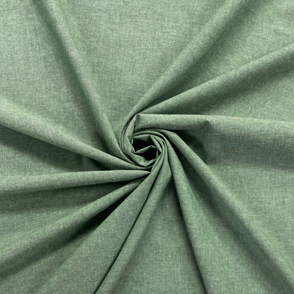 Yarn Dyed Cotton Chambray Fabric - Pound Fabrics
