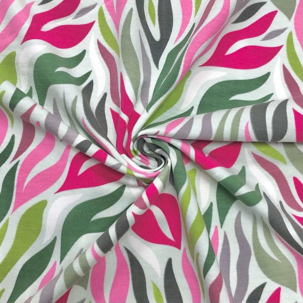 Arty Zebra Cotton Jersey Fabric - Pound Fabrics
