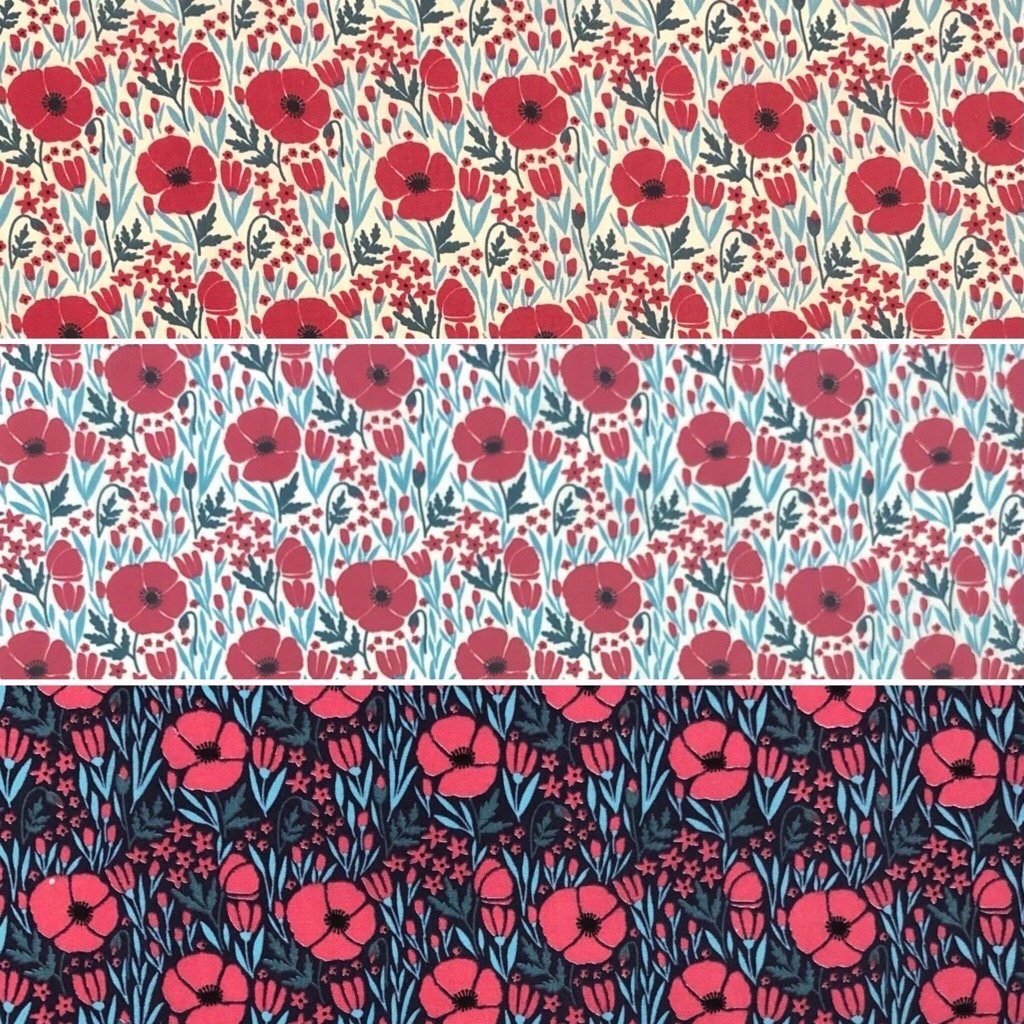 Poppies Polycotton Fabric