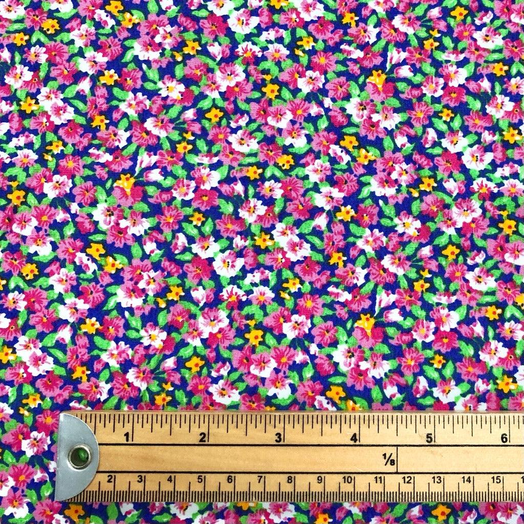 Graceful Floral Cotton Poplin Fabric - Pound Fabrics