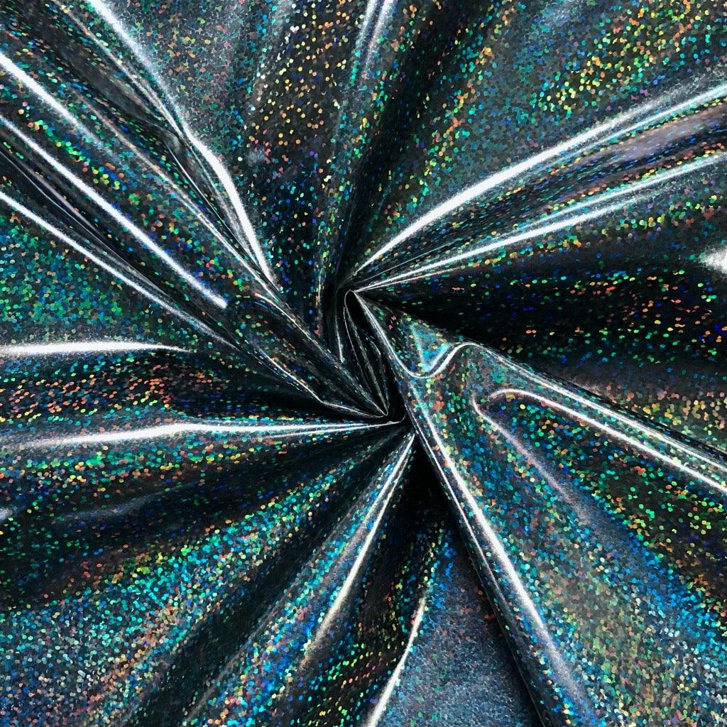 Dark Teal Hollographic Shiny Raincoat Fabric - Pound Fabrics